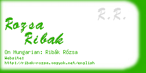 rozsa ribak business card
